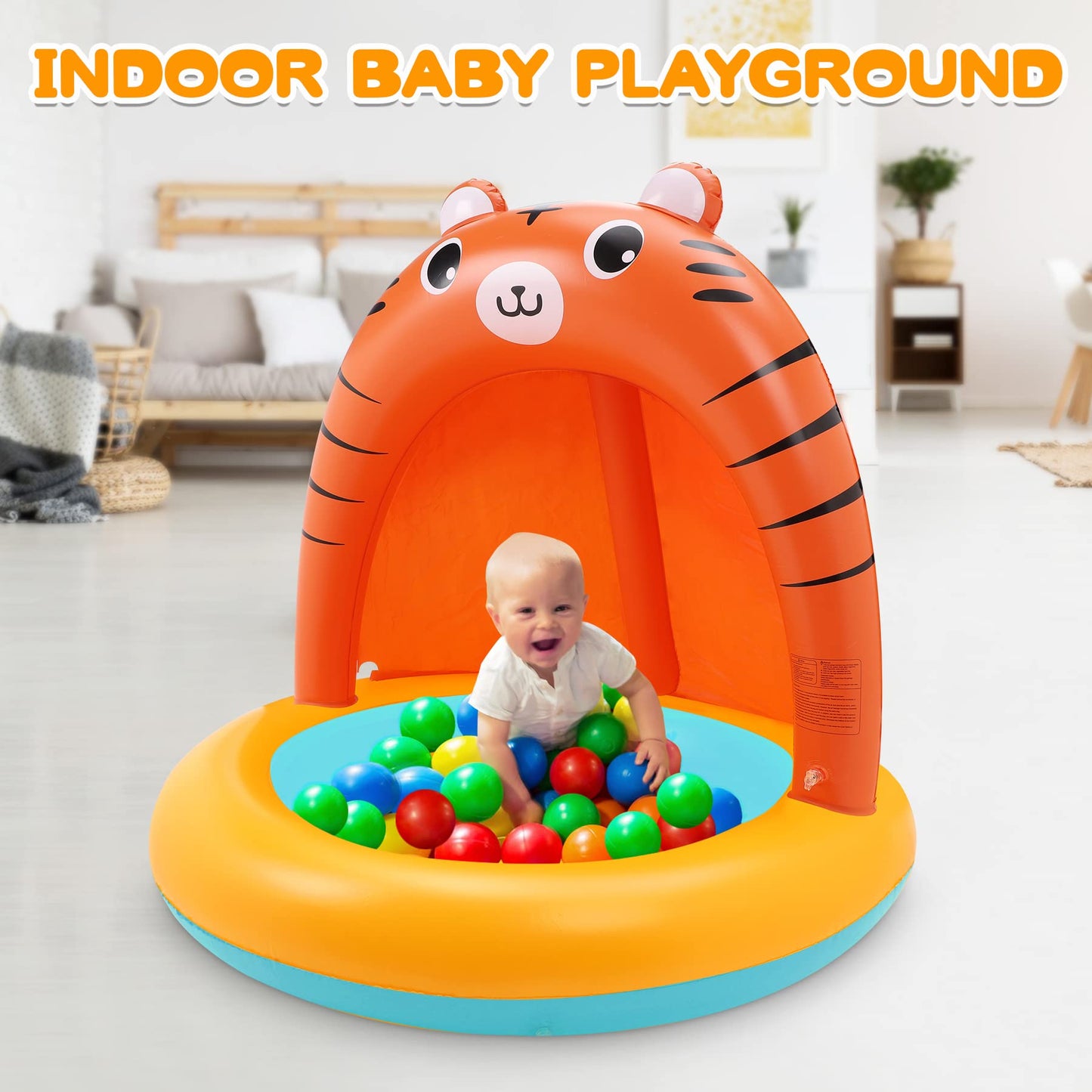 COOLJOYA Inflatable Pool | Splash Spray Paddling Pool Sprinkler Pad | Paddling Pool for Kids Toddlers | Swimming Pool Toy Gifts 68 x 41 x 18 Inch (Unicorn)