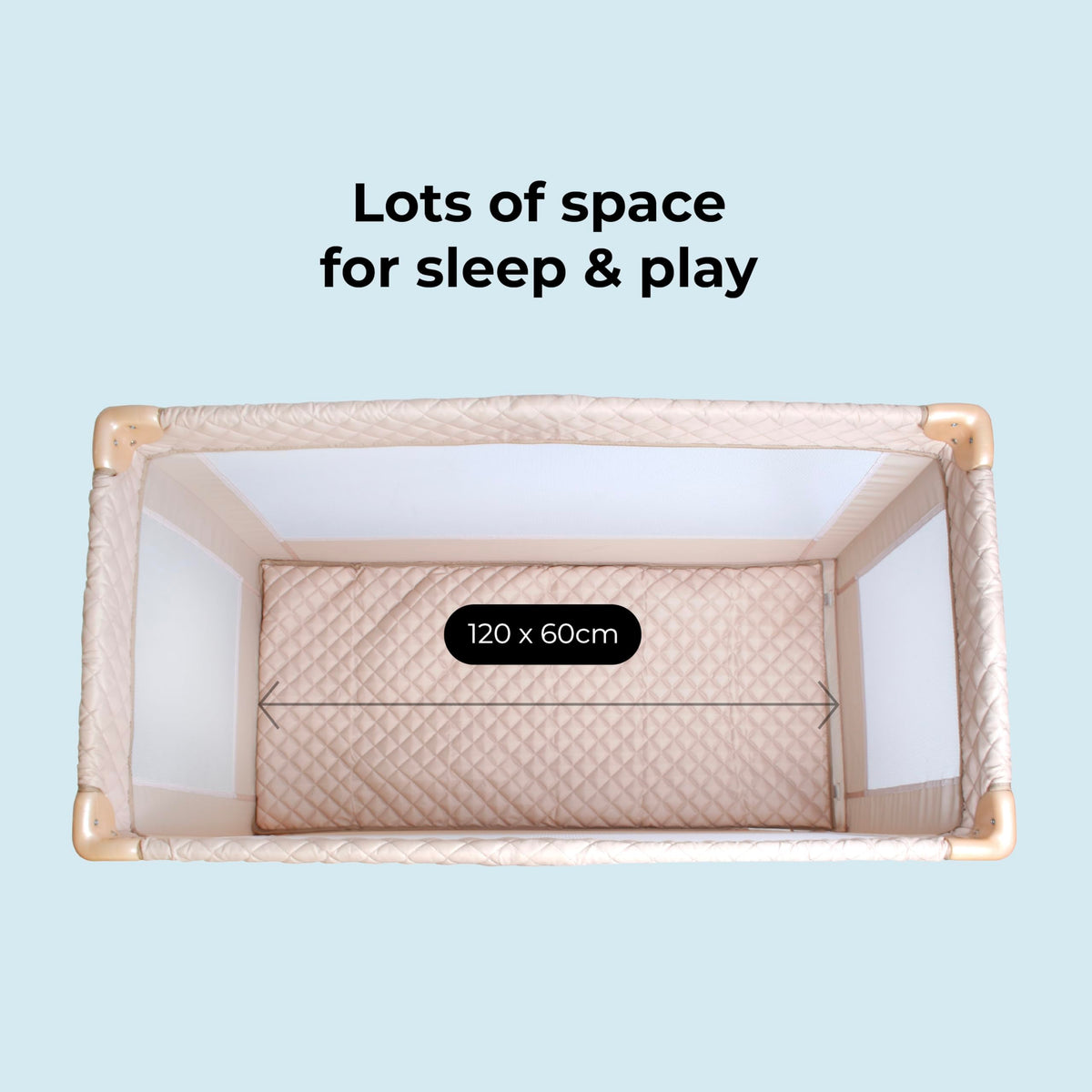 My Babiie MBTC1 Travel Cot from Birth to 15kg - Ivory