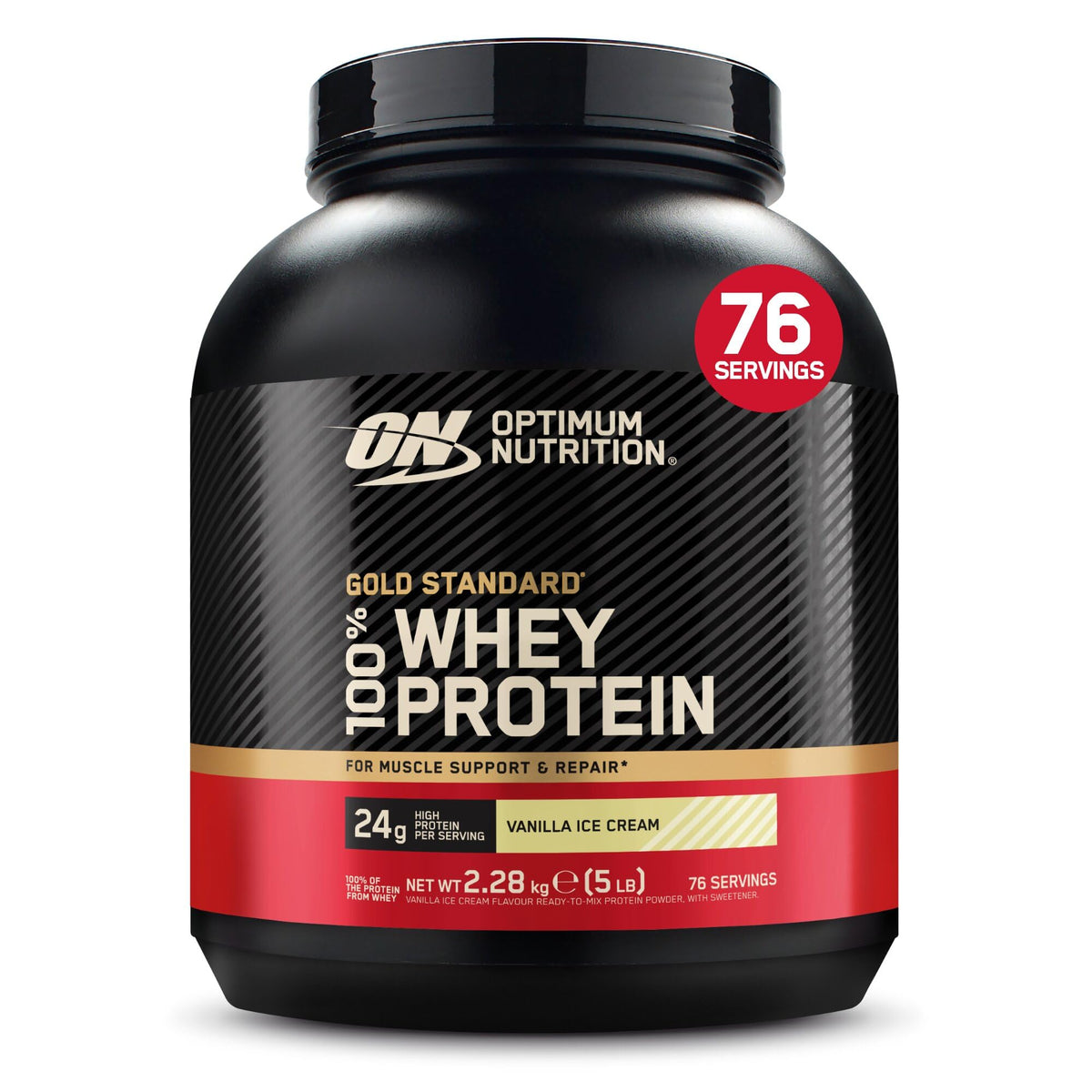 Optimum Nutrition Gold Standard 100% Whey Muscle Building and Recovery Protein Powder With Naturally Occurring Glutamine and BCAA Amino Acids, Double Rich Chocolate Flavour, Pack of 24, 24 x 31g