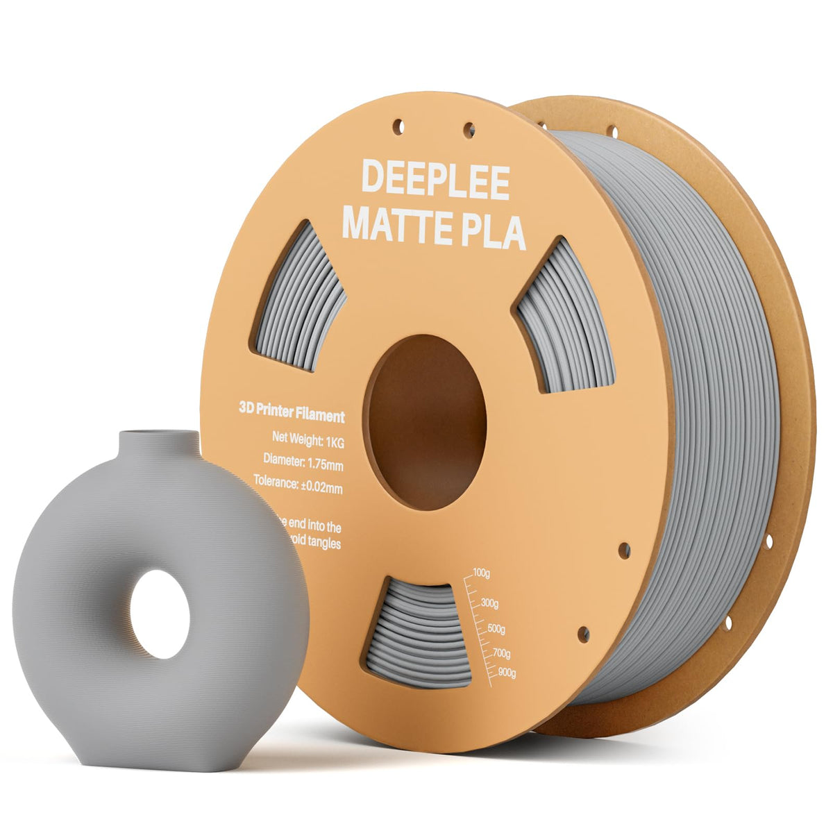 DEEPLEE Matte PLA Filament 1.75mm Matte White 1kg