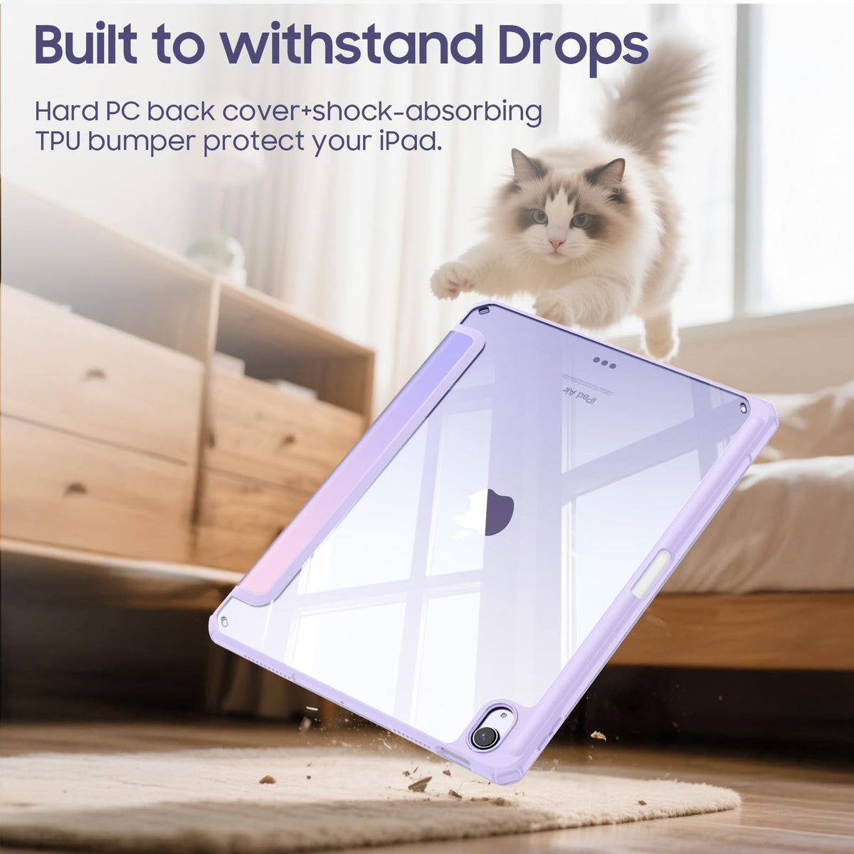 FINTIE Clear Case for iPad Air 11 Inch & iPad Air 5th/4th Generation 10.9"