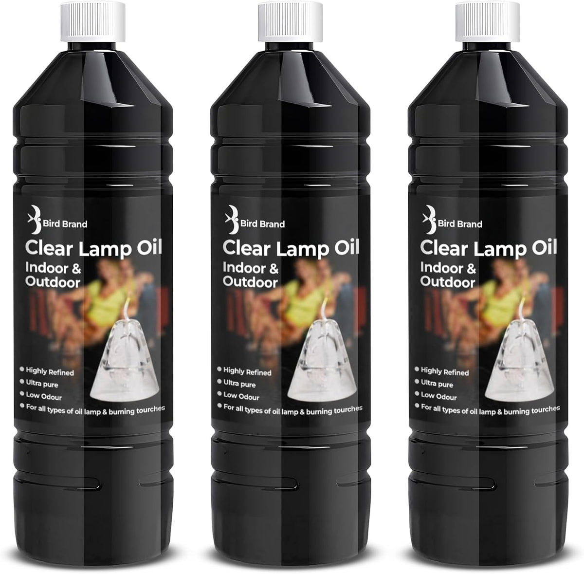 Quebec Clear Lamp Oil 2 x 1L – Clean Burning for Indoor & Outdoor Oil Lamps, Lanterns & Torches, Odorless Formula