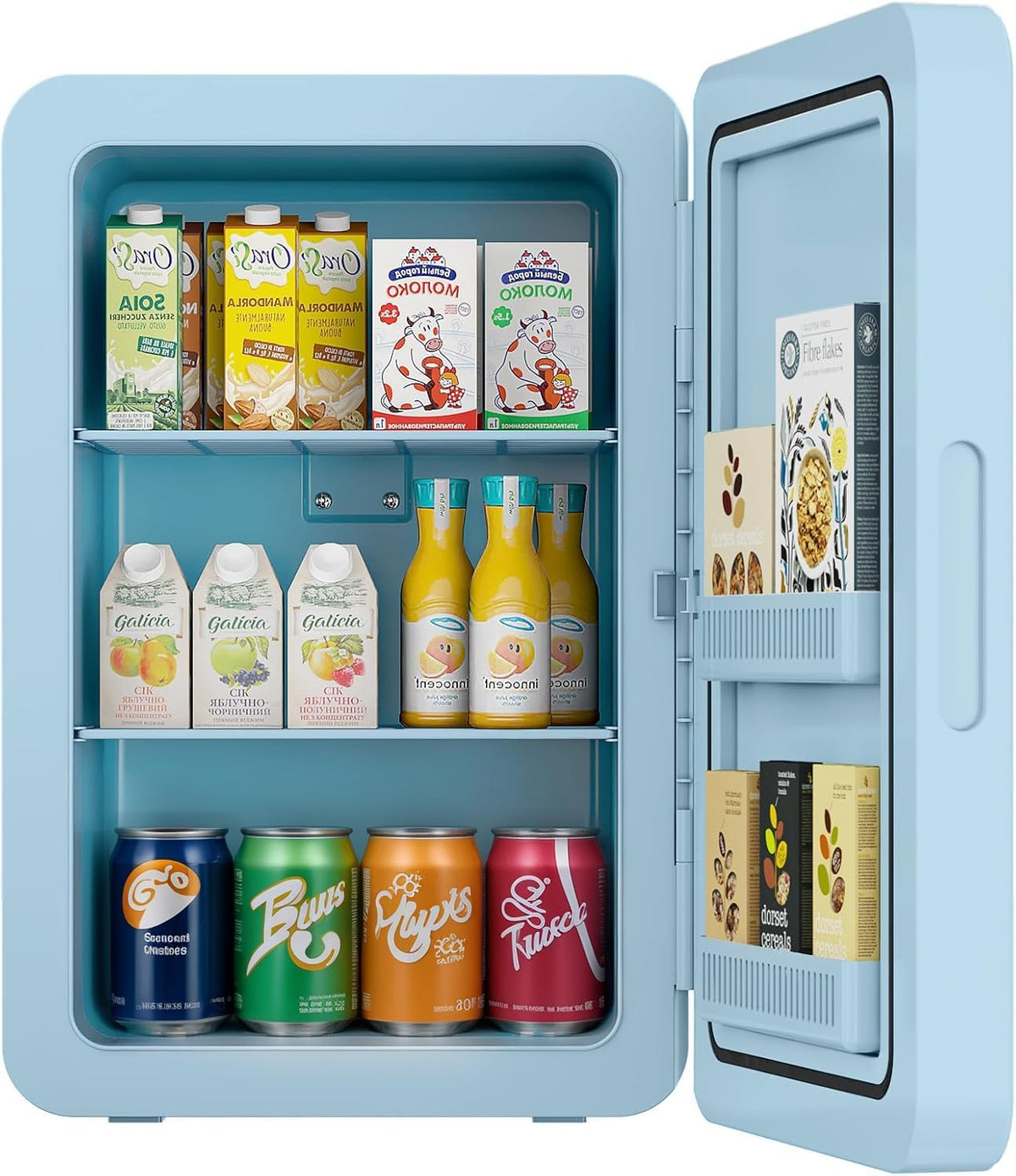 Mini Fridge 22L/30 Cans, Cooler & Warmer for Bedroom, AC & 12V DC
