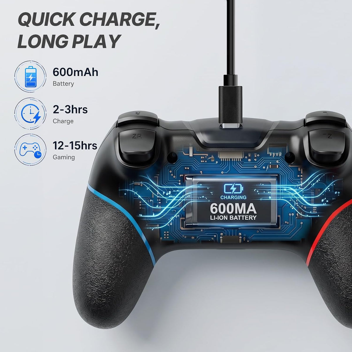 Diswoe Upgraded Wireless Pro Controller for Switch 1/Switch 2/Lite/OLED/PC