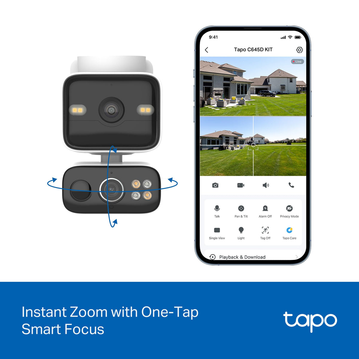 Tapo TC90 KIT 2K 3MP Solar Pan/Tilt Outdoor Security Camera Wireless