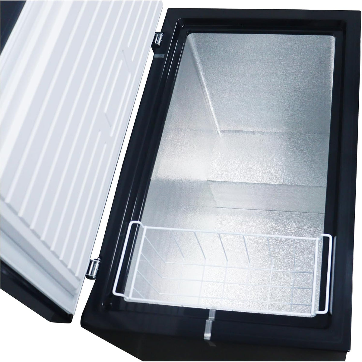 HYE Chest Freezer - 205L Capacity, Freestanding Design, Black