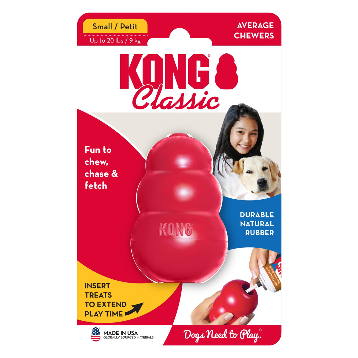 KONG Classic Stuffable Dog Toy, For Medium Dogs