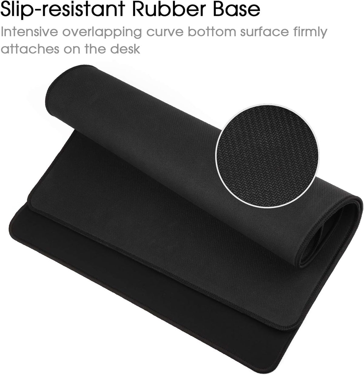 Gaming Mouse Mat/Large Mouse Pad 900 x 400 x 3mm / XXL mouse pad/large size | improved precision and speed | rubber base for stable grip on smooth surfaces | non-slip (90x40 Black)