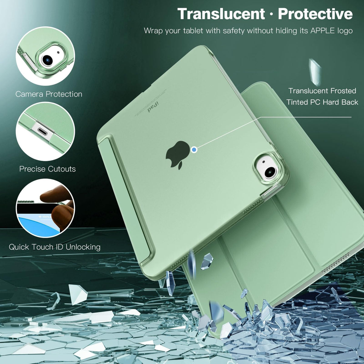 TiMOVO Case for iPad A16 11th Gen 11"/10th Gen 10.9", Abyss Blue