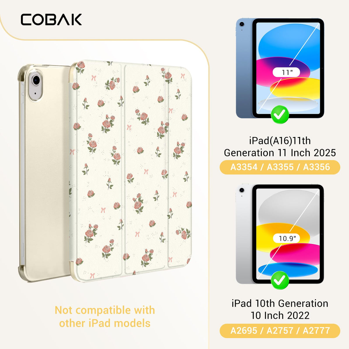 CoBak Case for for iPad A16 11th Gen 11" /10th Gen 10.9"