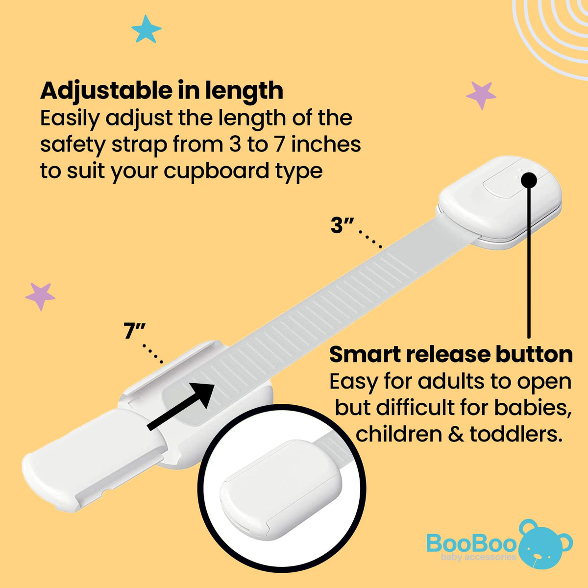 BooBoo Baby 10 Pack Premium Child Locks for Kitchen Cupboards