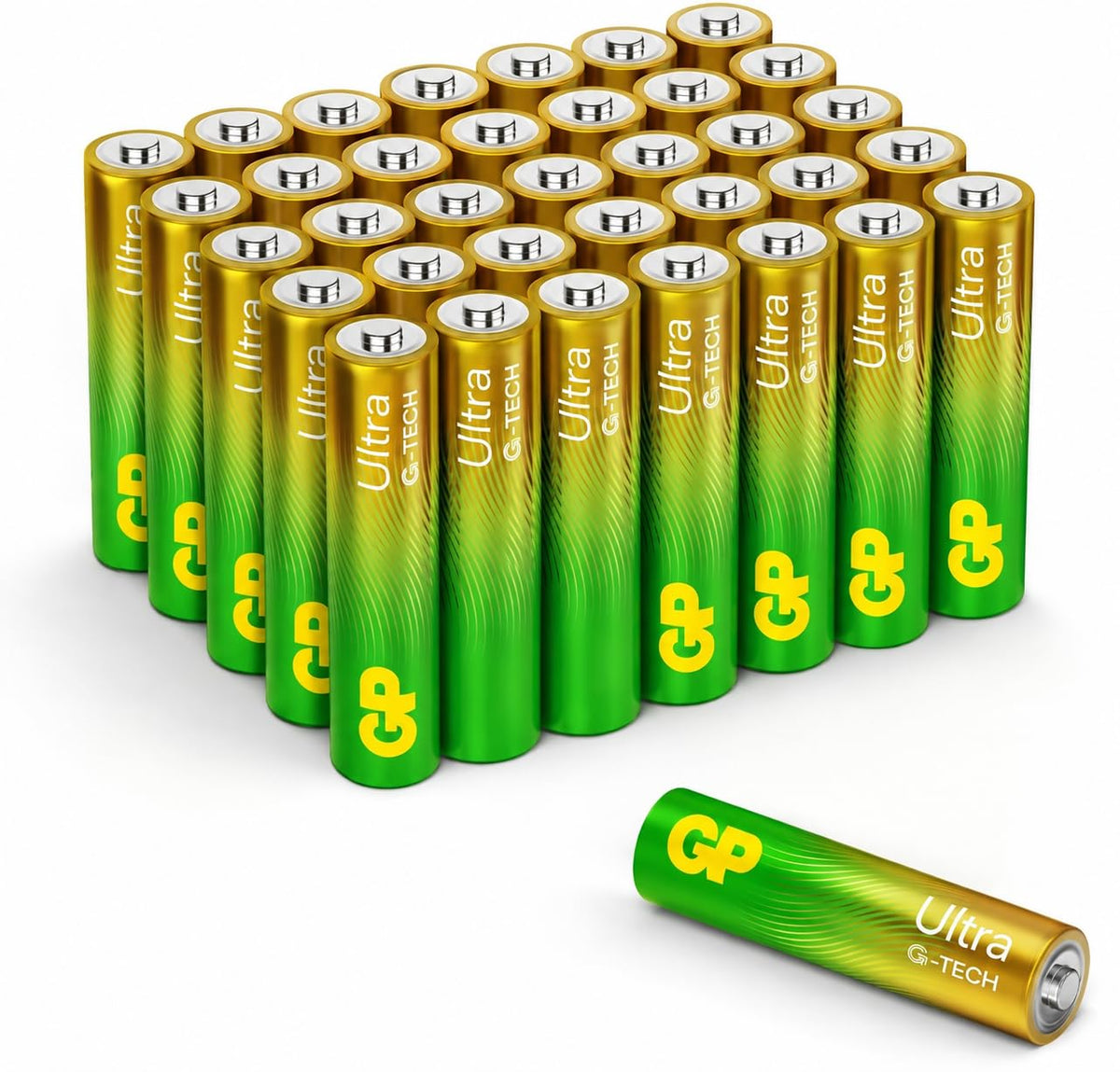 GP AA Batteries 40 Pack 1.5V Alkaline Double A 10 Yr Long Shelf Life