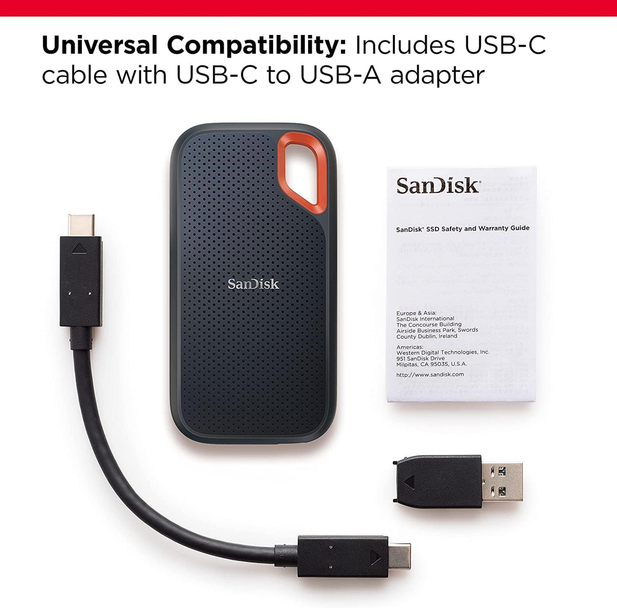 SanDisk Extreme Portable SSD 1TB - Up to 1050MB/s Read Speeds (Older Model)