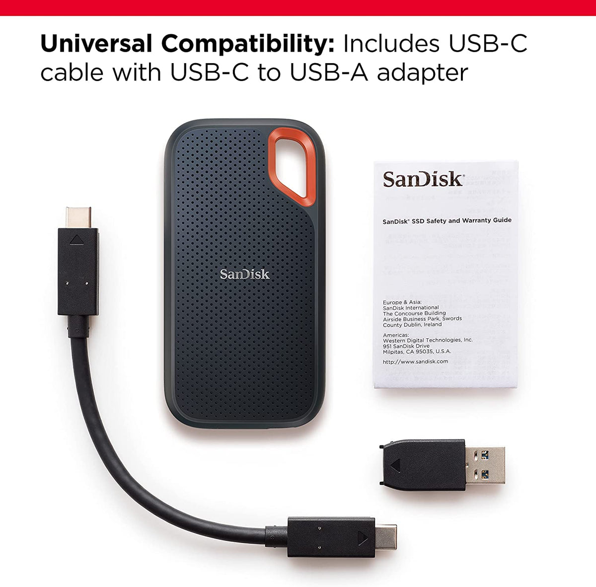 SanDisk Extreme Portable SSD 1TB - Up to 1050MB/s Read Speeds (Older Model)