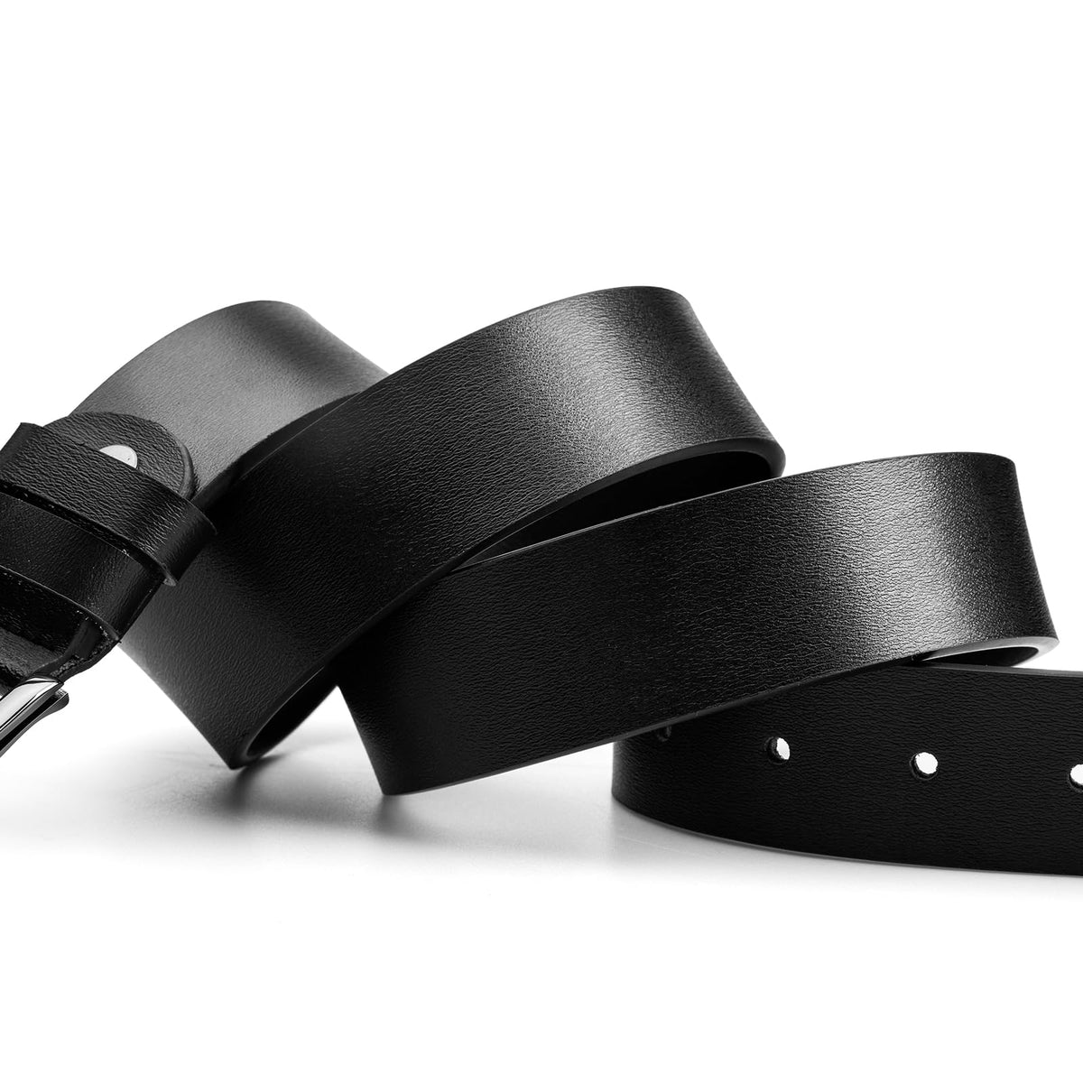 maikun Black Leather Belts for Men,Mens Belts Leather Black