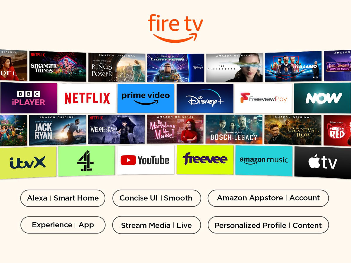 TCL 32SF560-UK 32 Inch Full HD QLED HDR Smart TV with Fire TV Press & Ask Alexa, Metallic Bezel-Less Design
