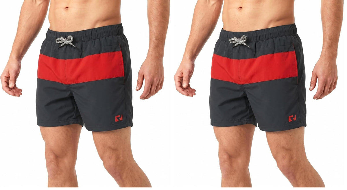 RIPT Men’s Quick Dry Swim Shorts Mesh Lining Drawstring UV 50 Beach Trunks