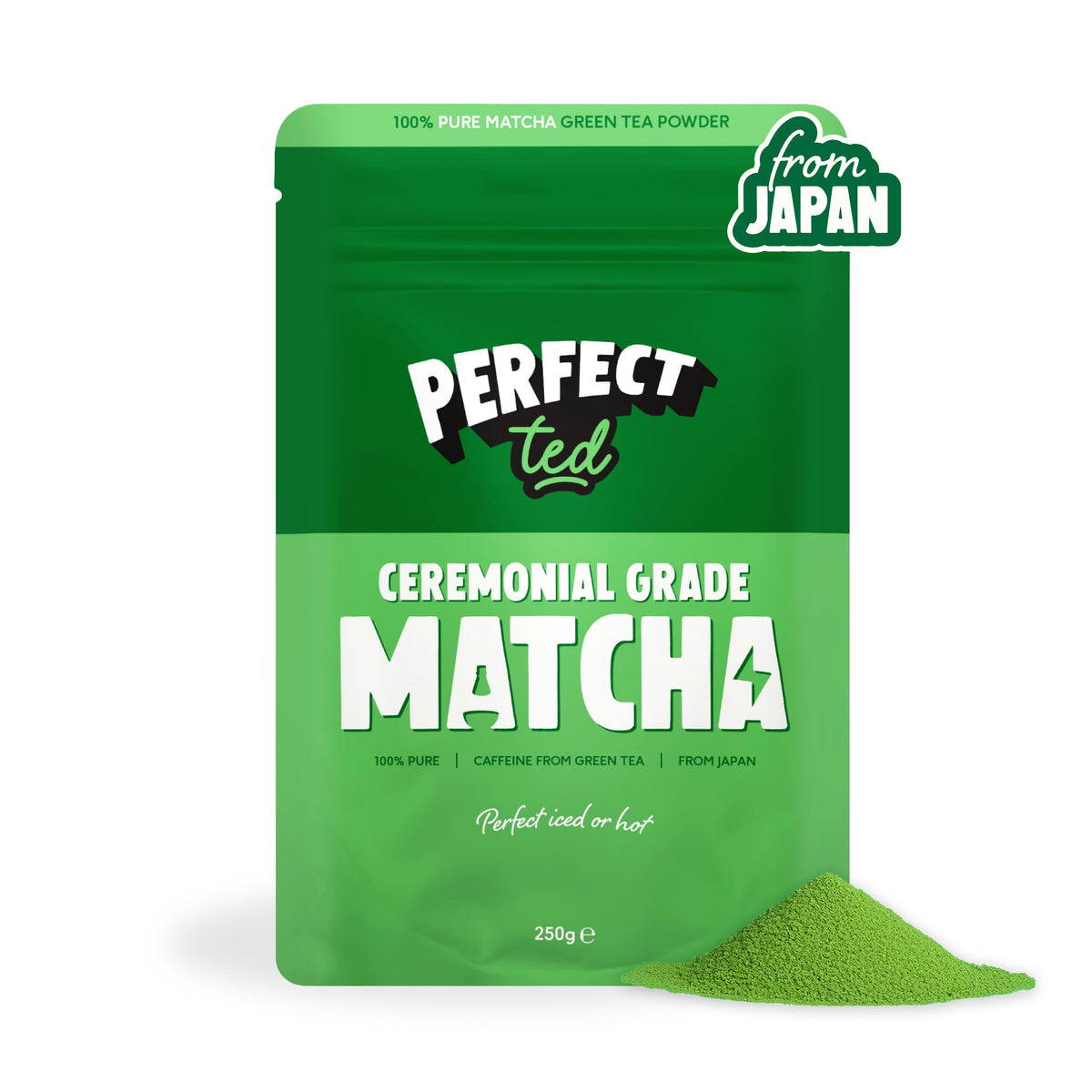 PerfectTed Matcha Powder | Organic Ceremonial Grade Japanese Matcha | 30g