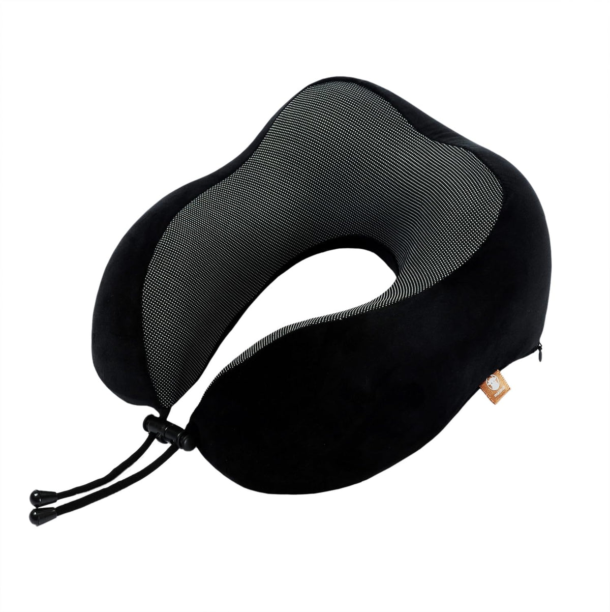 Memory Foam Travel Pillow, Neck Pillow with 360-Degree Head Support, Comfortable and Lightweight, Ideal for Sleeping on Airplane, Car, Train, Bus and Home Use, Comes with Storage Bag (Grey)