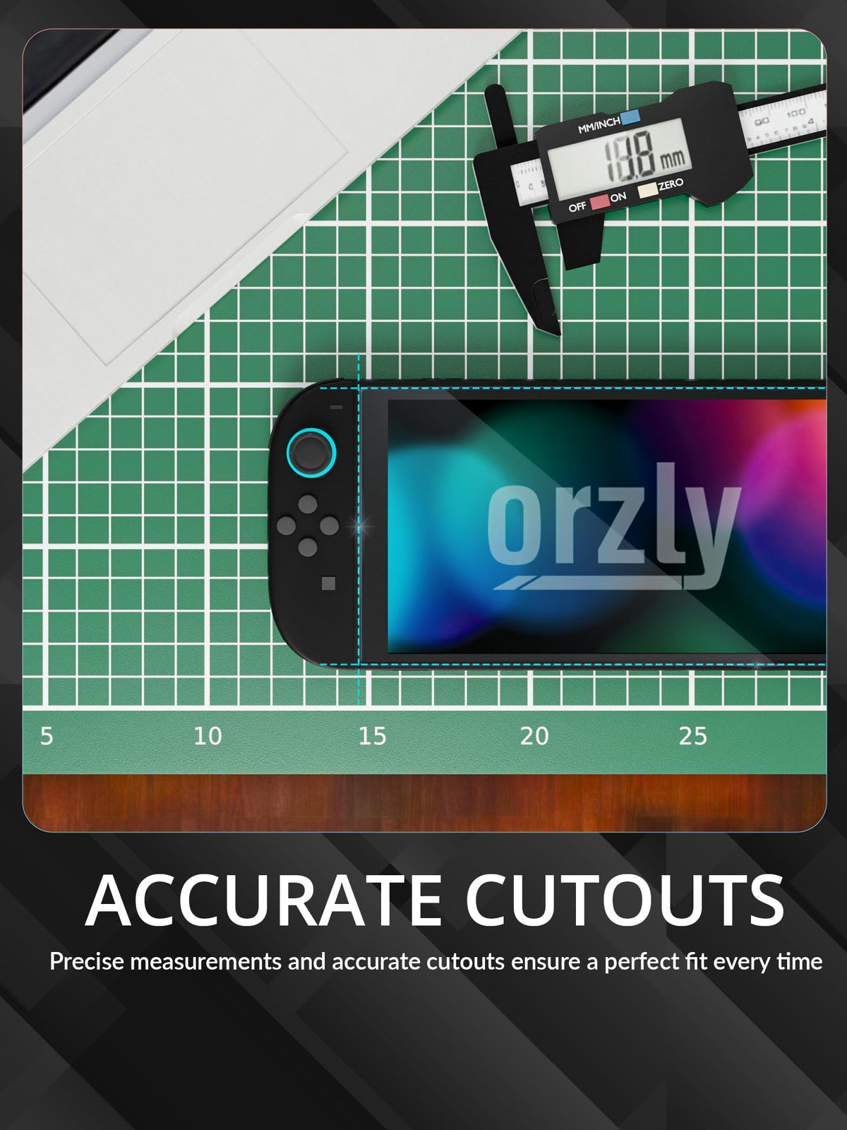 Orzly Glass Screen Protector for Nintendo Switch OLED 2024 Console Accessories (Pack of 4) - Tempered Glass Life time Edition