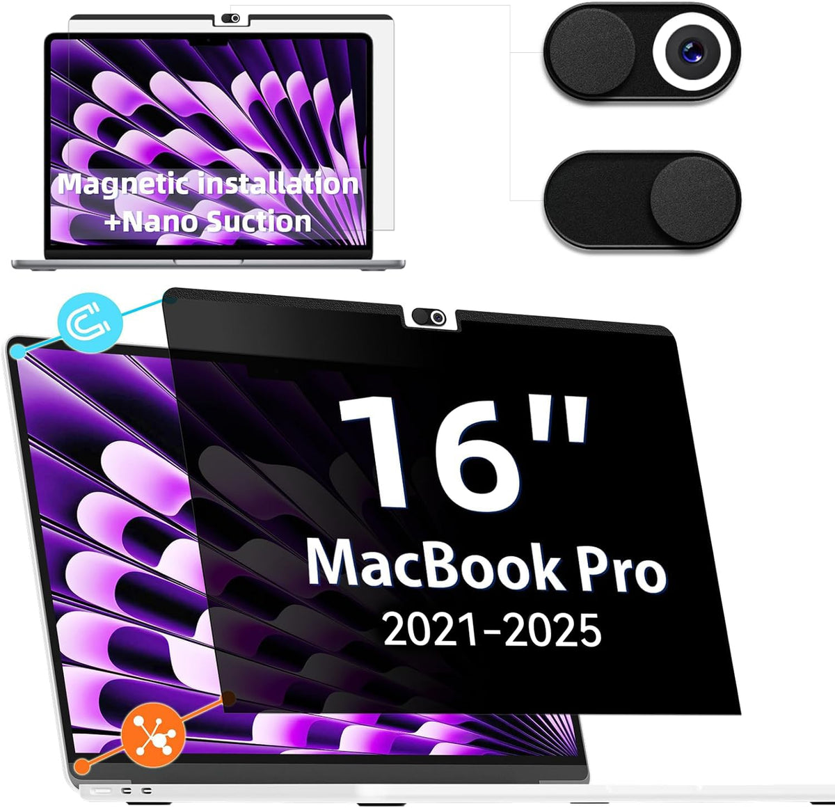 IPROKKO Laptop Privacy Screen 13.3 Inch 16:9 Anti-Blue Light Filter