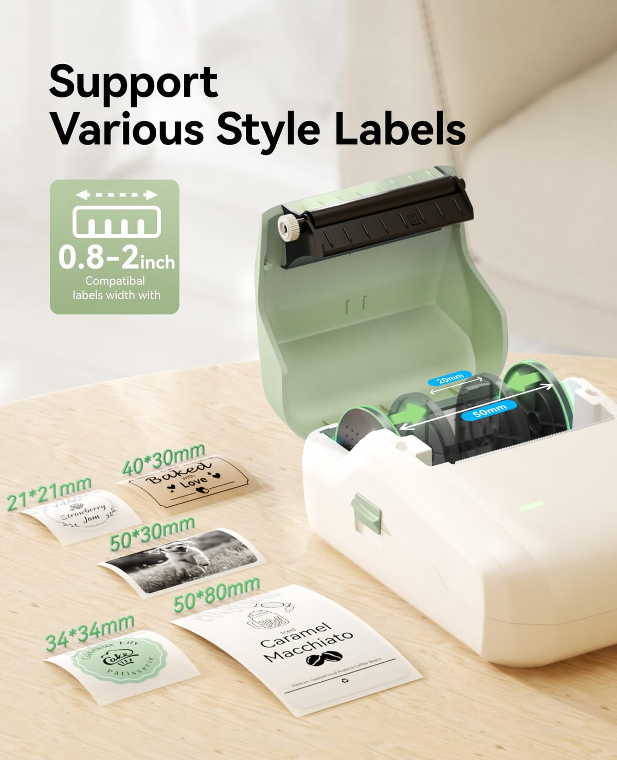 NIIMBOT B1 Label Maker Machine, 2 Inch Bluetooth Sticker Printer