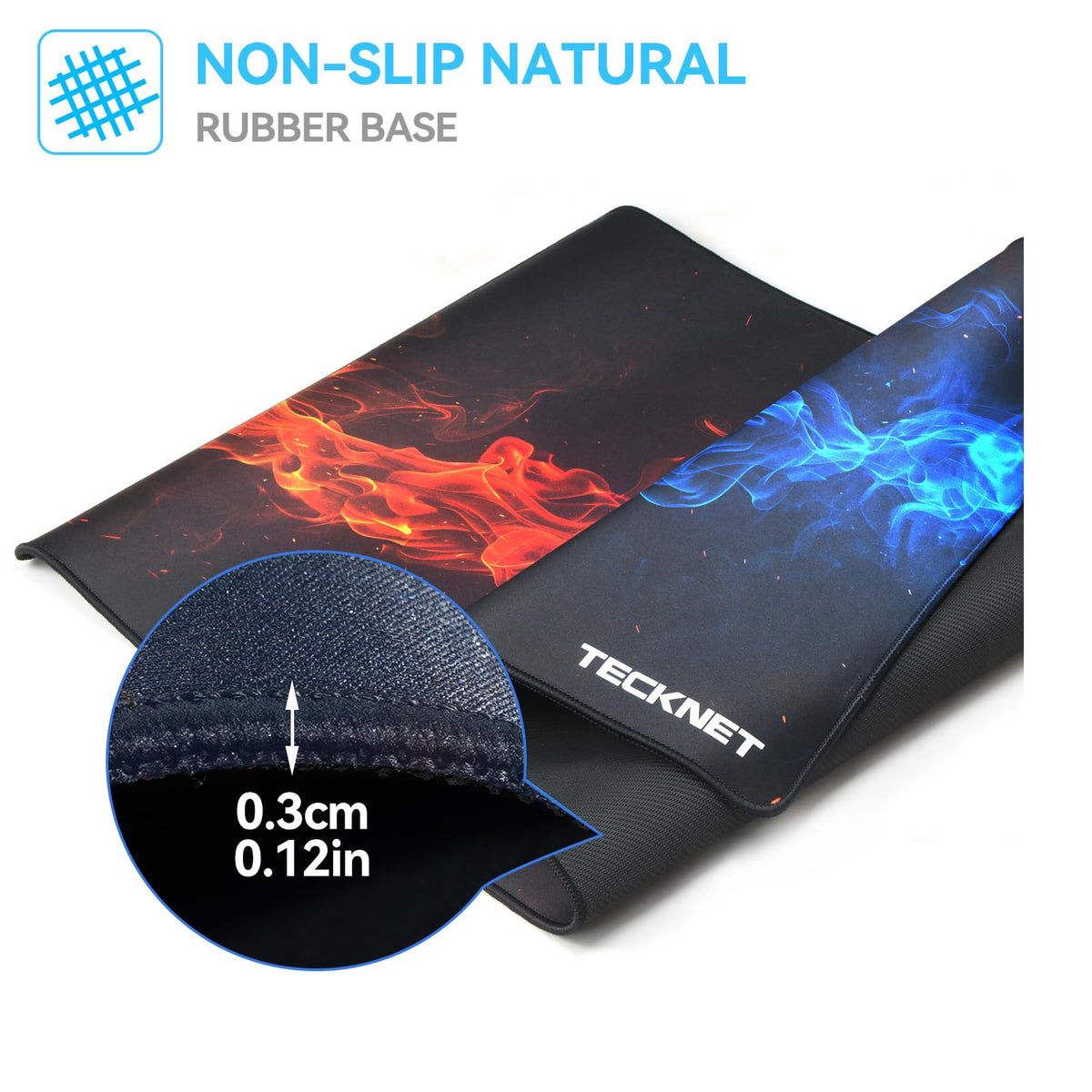 TECKNET Gaming Mouse Mat, 900x400x3mm Large Mouse Pad - Black