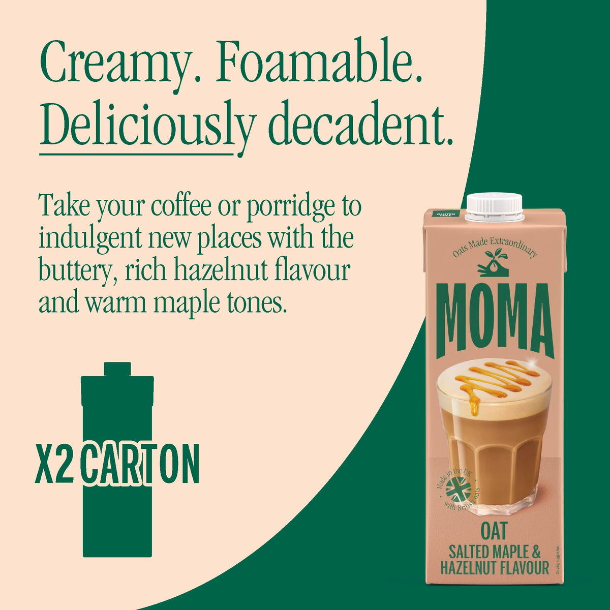 MOMA Pistachio Oat Drink • 1L • No Added Sugar • Vegan, Nut Free & GF