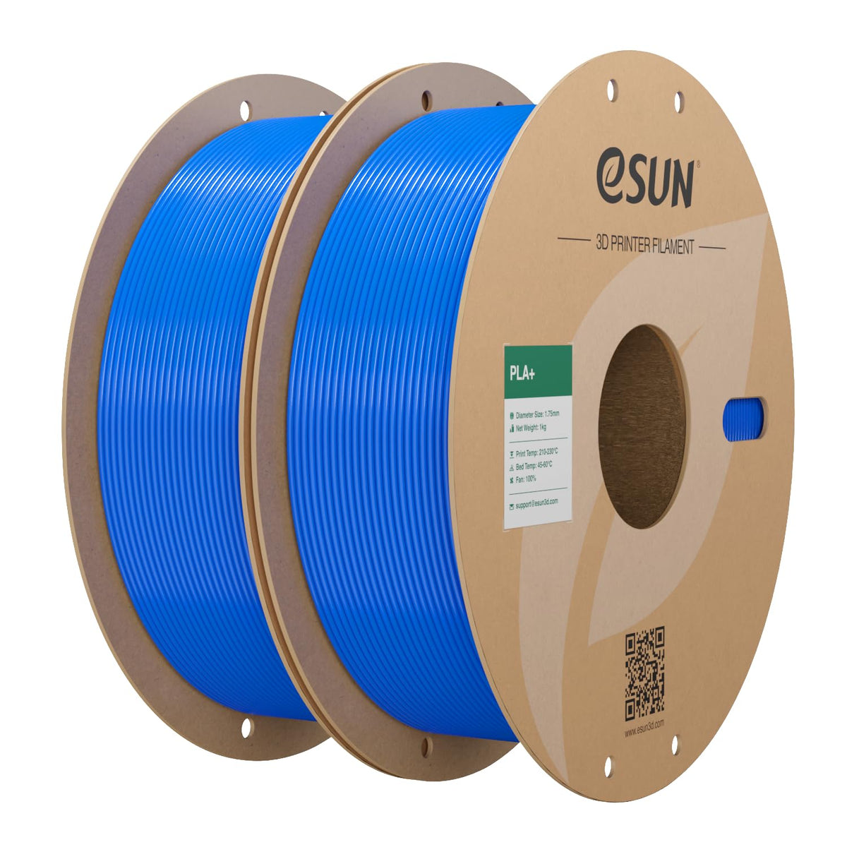 eSUN PLA+ 3D Printing Filament 1KG(2.2lbs), Enhanced Toughness, Cold White