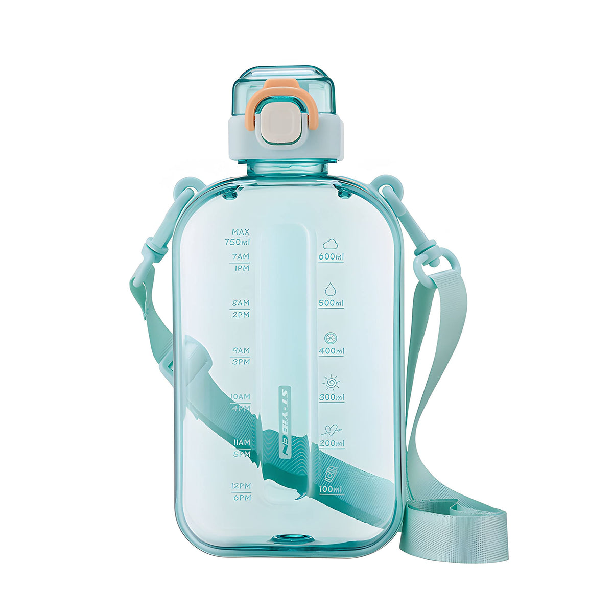 SEASEVEN Flat Water Bottle 750ML for Gym,School Office(Flat Pink)