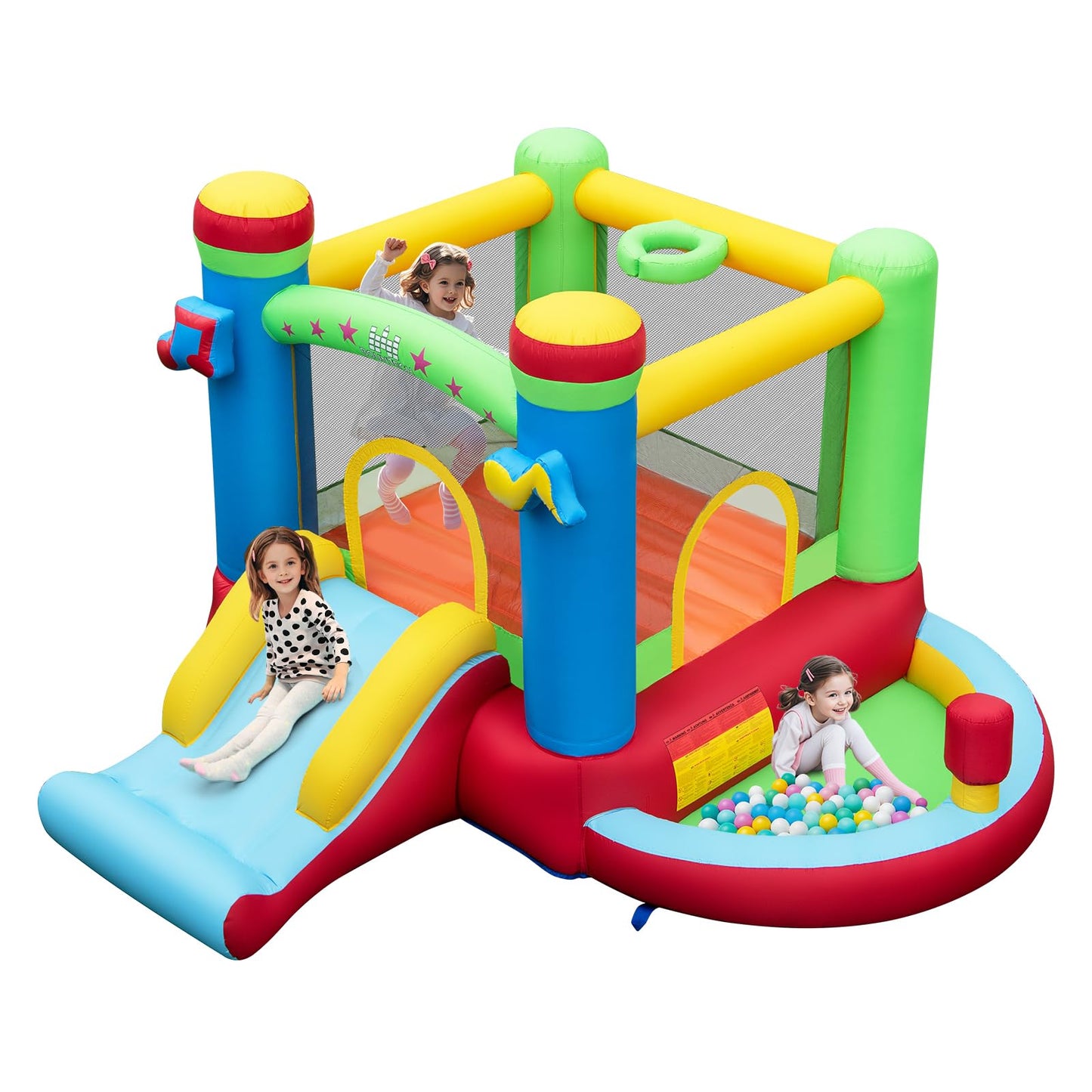 Maxmass 5-in-1 Kids Inflatable Bounce House with Slide & Ball Pit — 294x290x190cm | Ages 3-12