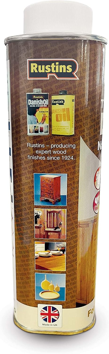 Rustins Danish Oil 2.5L - Original Clear Wood Finishing Oil for Furniture, Worktops & Oak - Food-Safe, Rich Natural Glow