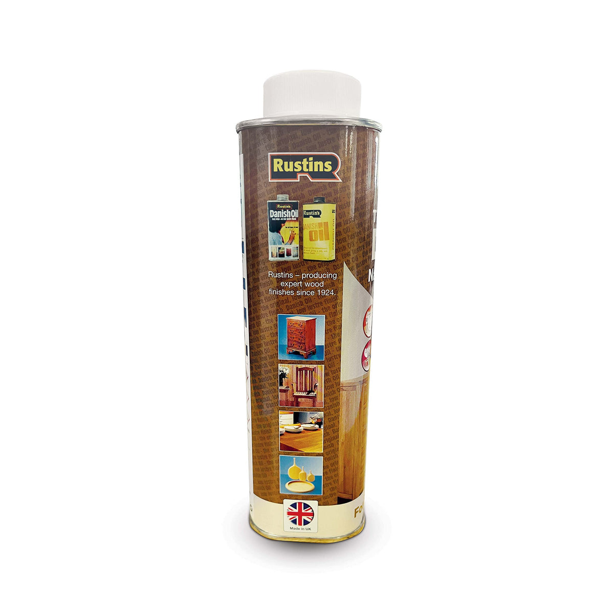 Rustins Danish Oil 2.5L - Original Clear Wood Finishing Oil for Furniture, Worktops & Oak - Food-Safe, Rich Natural Glow