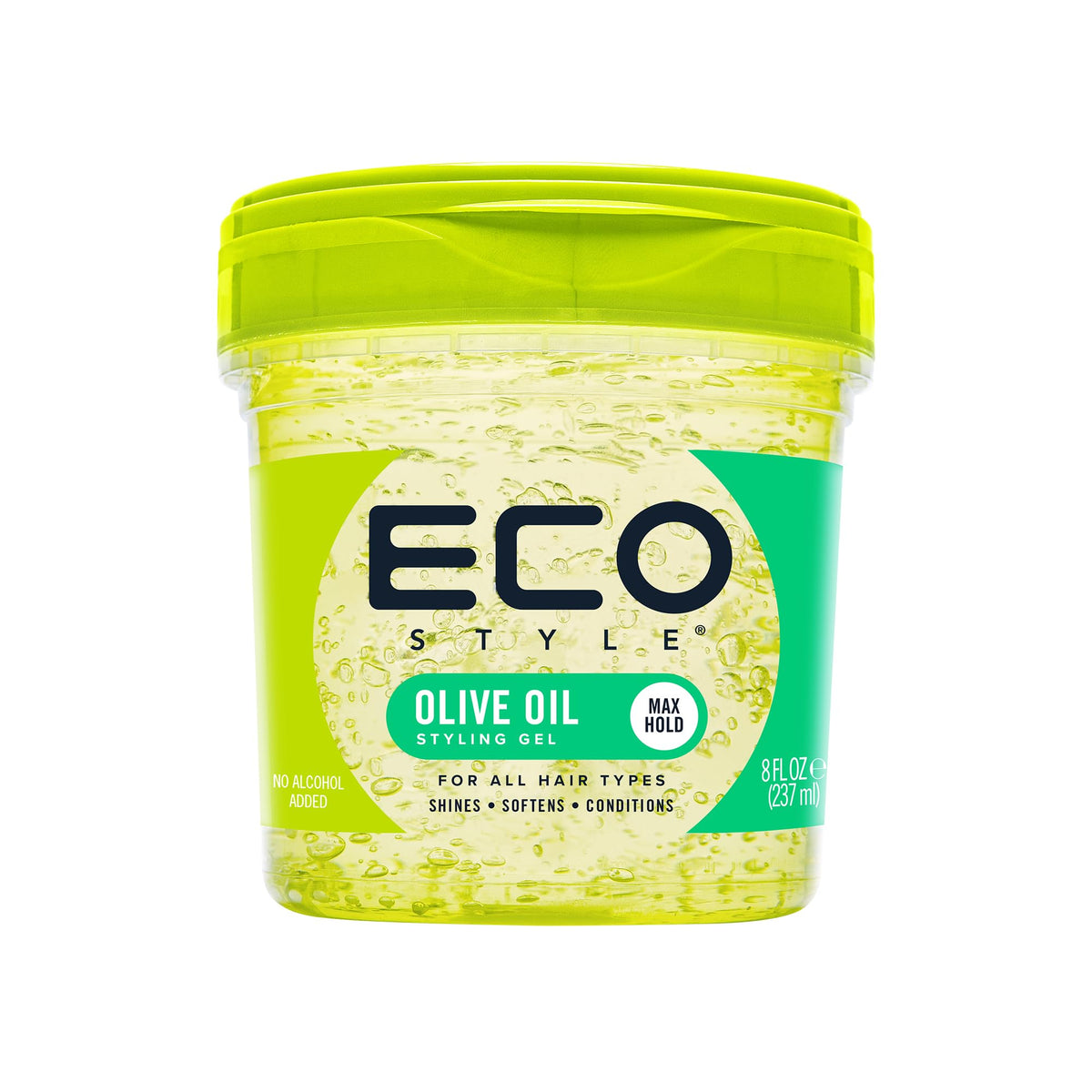 Eco Style Olive Oil Hair Styling Gel, Hydrate and Style, Green, 946 ml (Pack of 5)