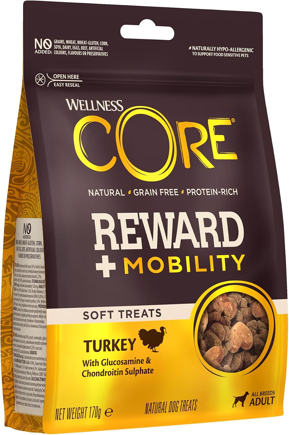 Wellness CORE Reward+ Mobility 170g, Turkey – Soft Dog Treats
