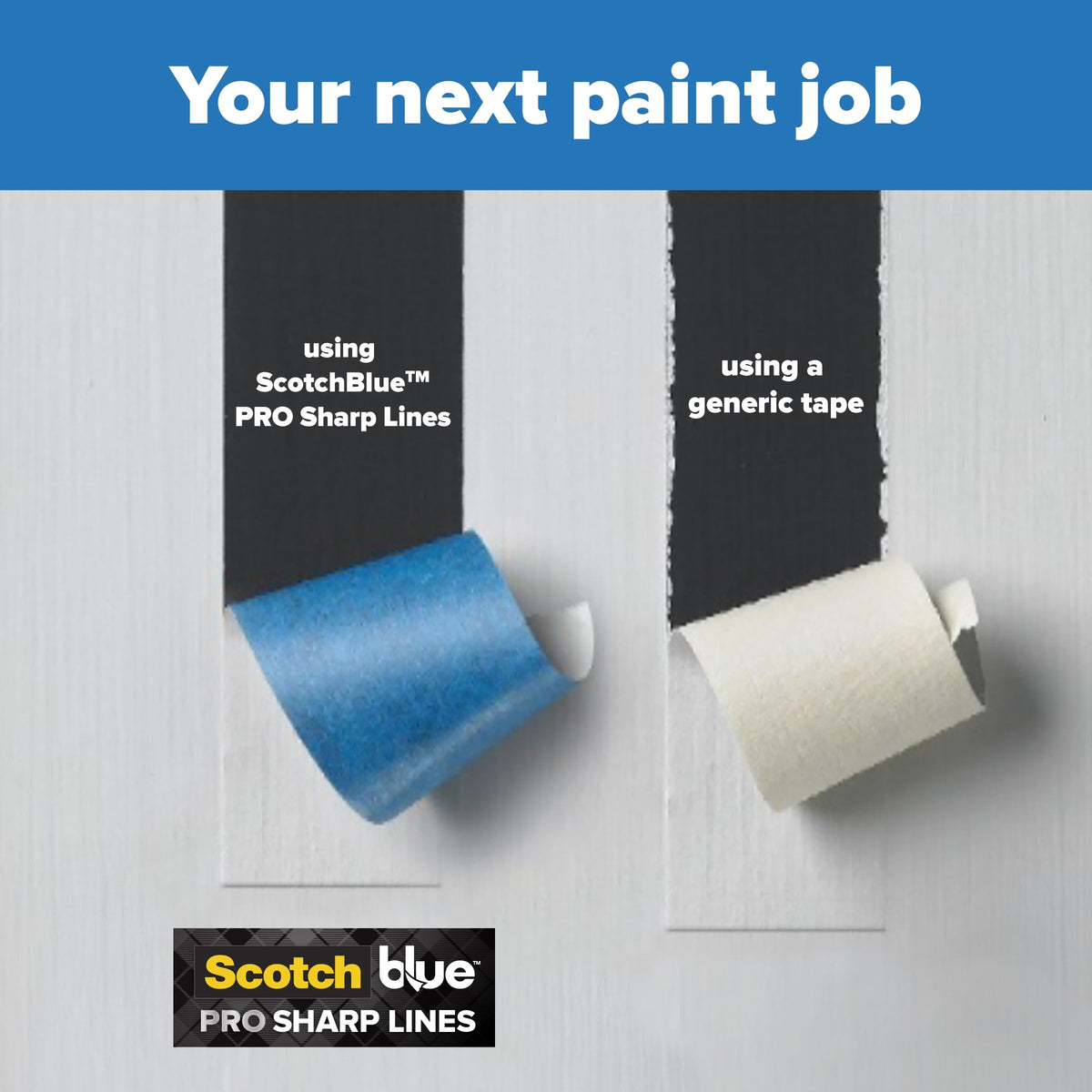 ScotchBlue Multi-Surface Premium Masking Tape, 24mm x 41m, 1 Roll/Pack - Scotch Adhesive Blue Painters Tape, For Painting and Decorating, Indoor & Outdoor, Sticks Well, 100% PEFC