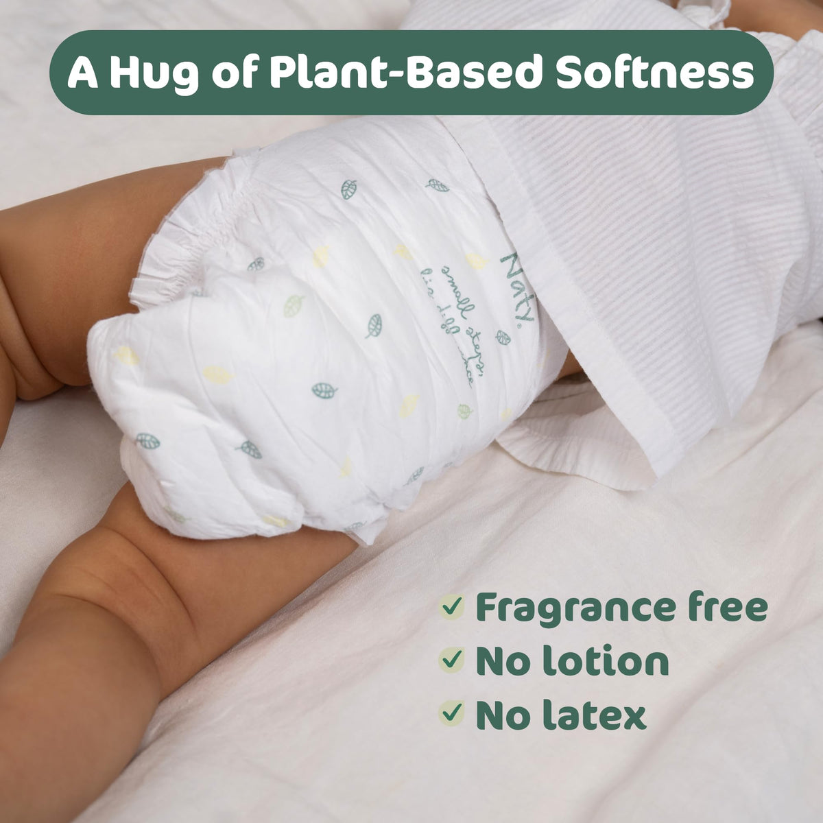 Naty BioEmbrace Newborn Nappies, Sensitive Skin, Size 2 (3–6kg), 33 Count