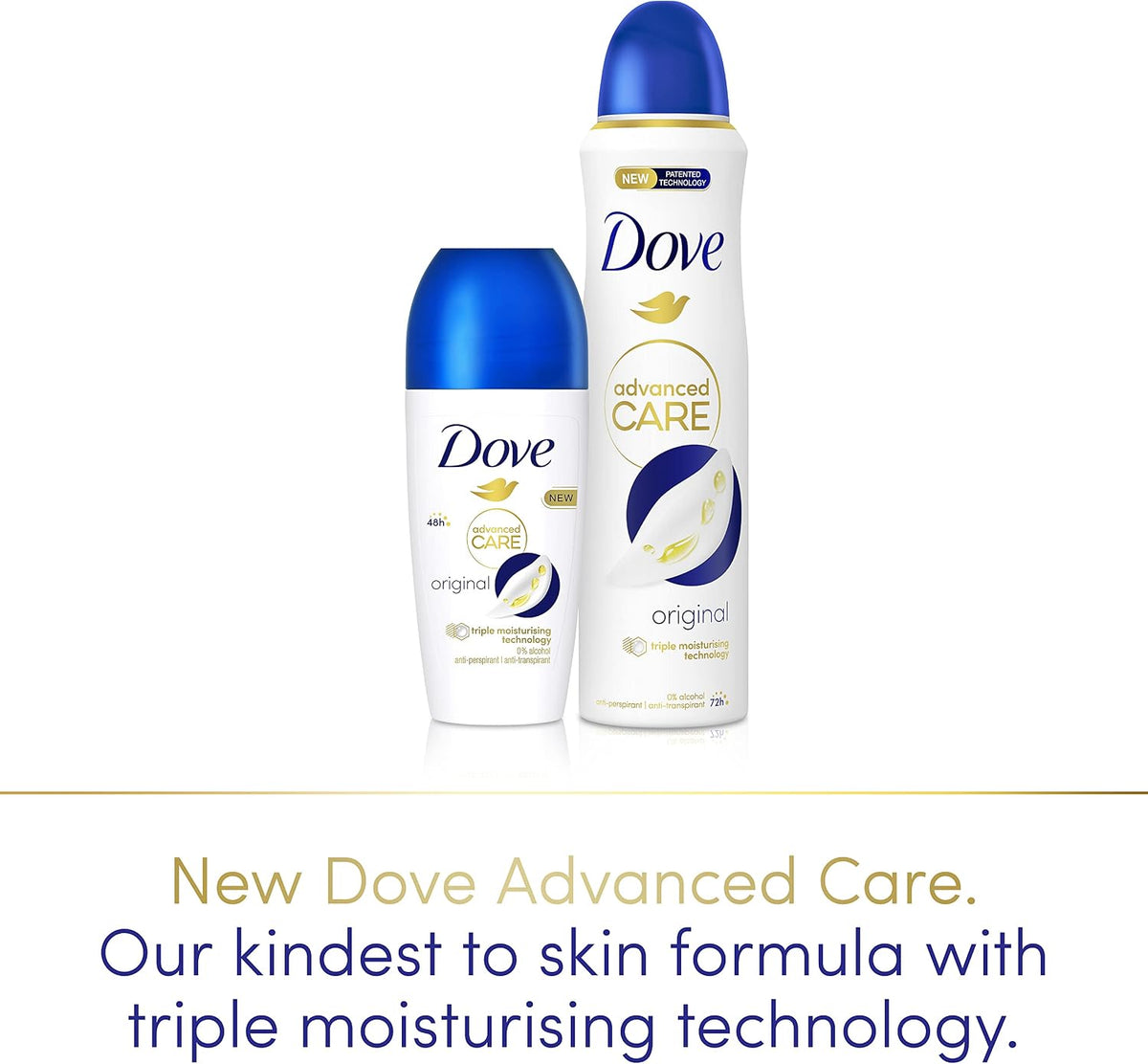 Dove Advanced Care Original Anti-perspirant Deodorant Spray with Triple Moisturising technology aerosol for 72 hours of protection 100 ml