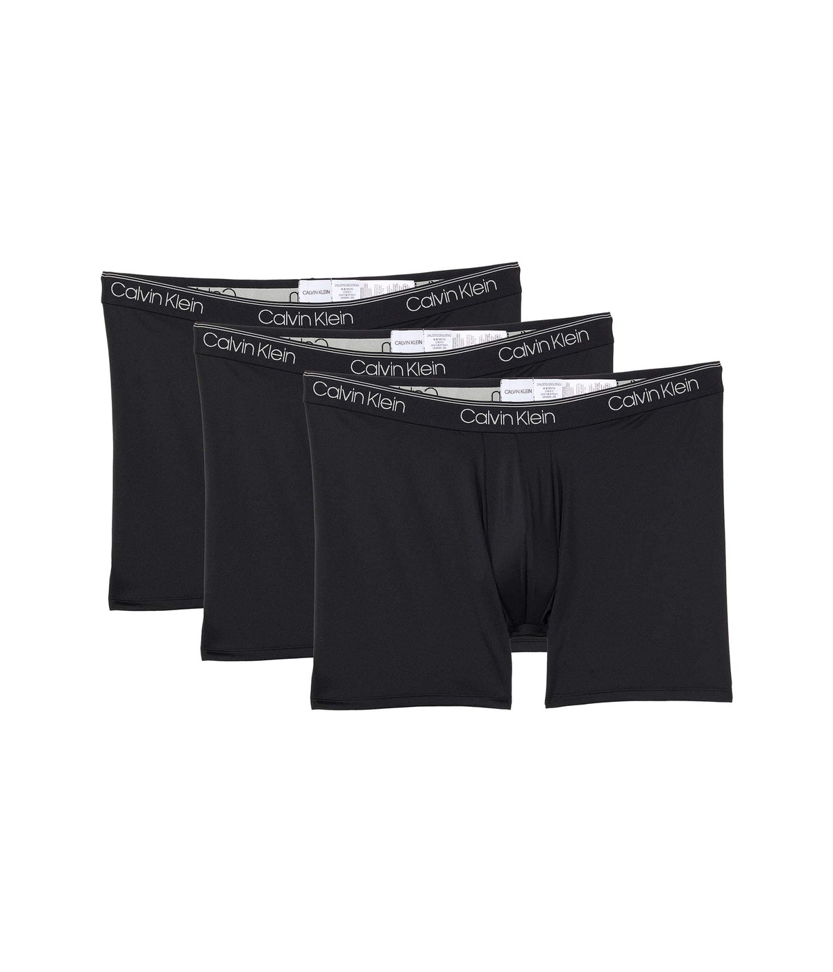 Calvin Klein Men’s 3 Pack Boxer Briefs with Logo Waistband