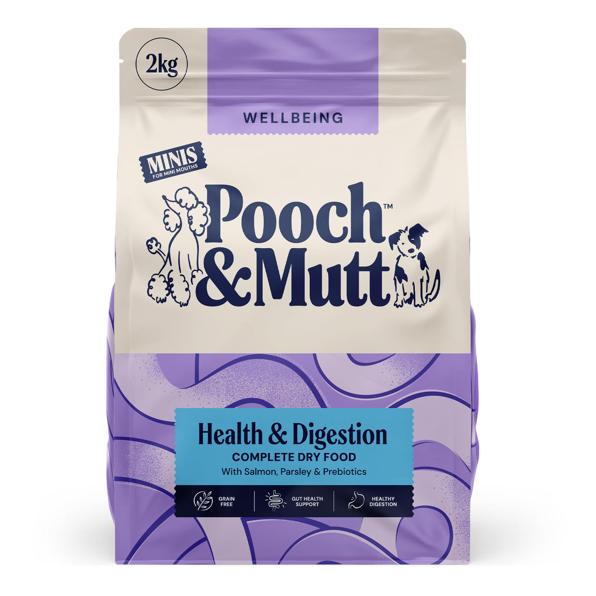 Pooch & Mutt - Health & Digestion Dry Dog Food, Salmon & Sweet Potato, 2kg