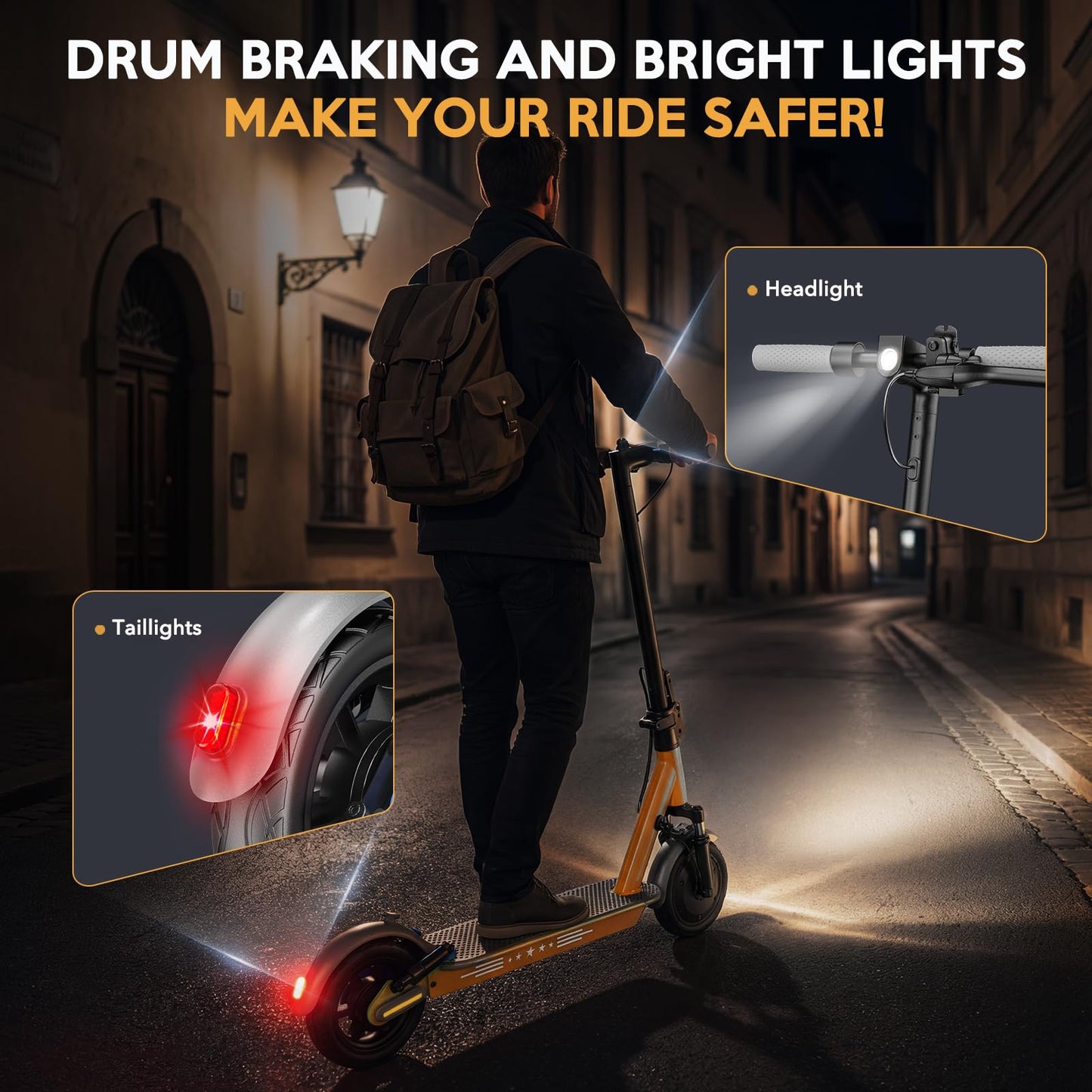 Zephyride V8 Electric Scooter — 350W, 25 km/h, 28-35 km Range, Smart App | UL-2272 Certified
