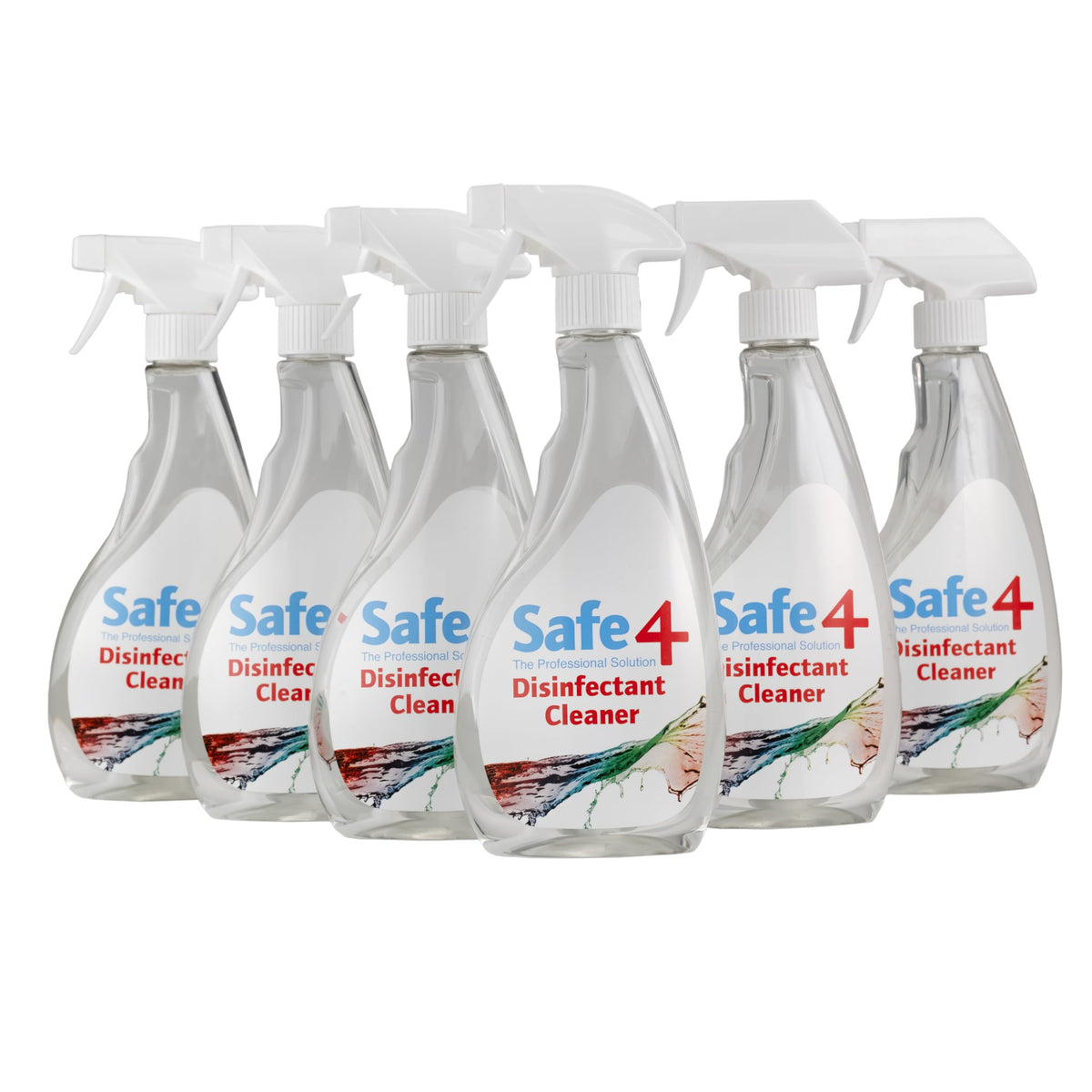 Safe4 Professional Surface Disinfectant Ready to Use - Enhanced Formulation,UK Manufactured,for Effective Virus & Bacteria Protection (500ml,Pack of 1,Apple)