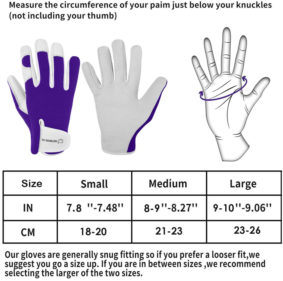 WESTWOOD FOX Ladies/Mens Leather Gardening Gloves Thorn Proof Rigger Garden work gloves, Safety Working Gloves, Premium Quality (Orange, S)