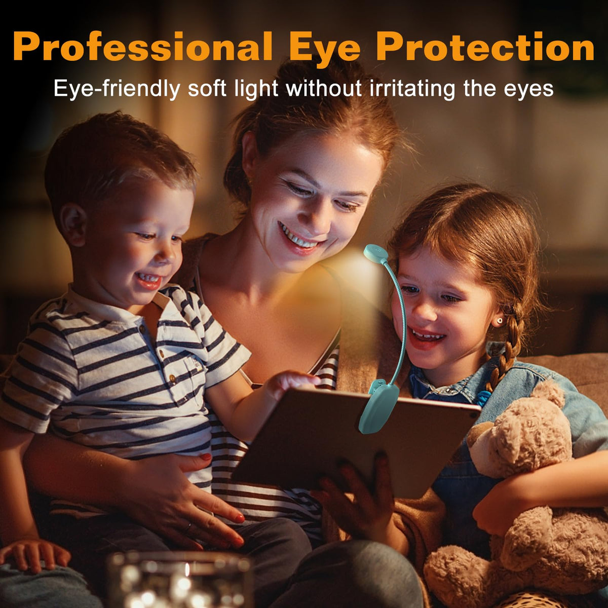KTEBO Book Reading Light 2 Packs Rechargeable, Eye Care 10 LED Lamp for Reading in Bed - Adjustable Brightness, 3 Color Temperatures, 30+ Hours Runtime, Gifts for Book Lovers