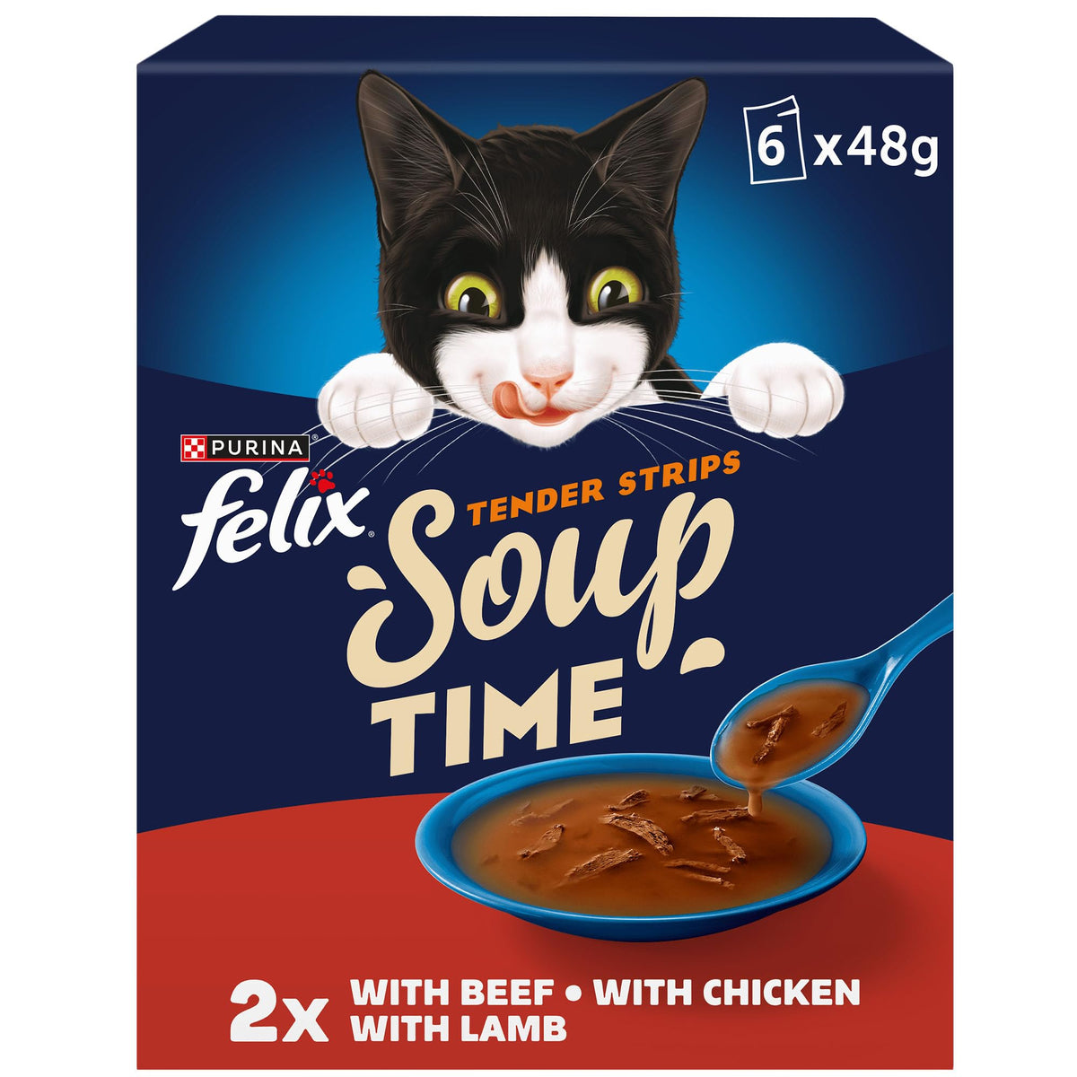 FELIX Tasty Shreds Adult Wet Cat Food Mixed Selection in Gravy Chicken, Beef, Tuna, Salmon 40 x 80g Pouches