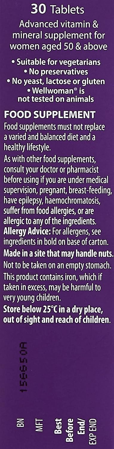 Wellwoman 50+, 30 Tablets, Pack of 1