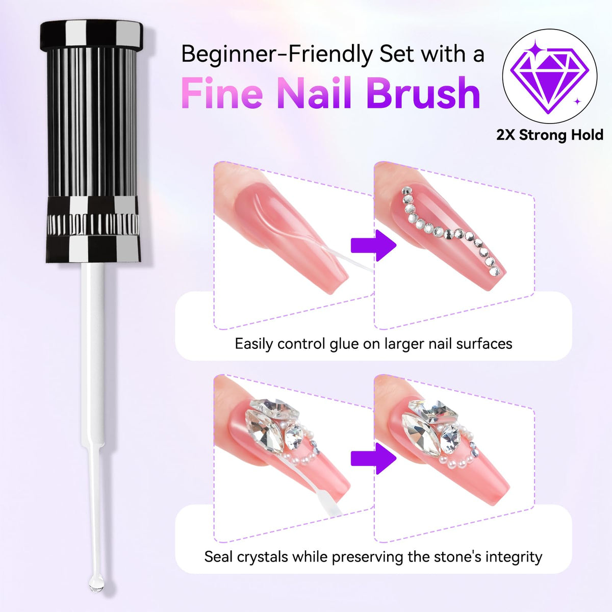Makartt Nail Glue Extra Strong, New Super Semi Solid for Press-On Nails