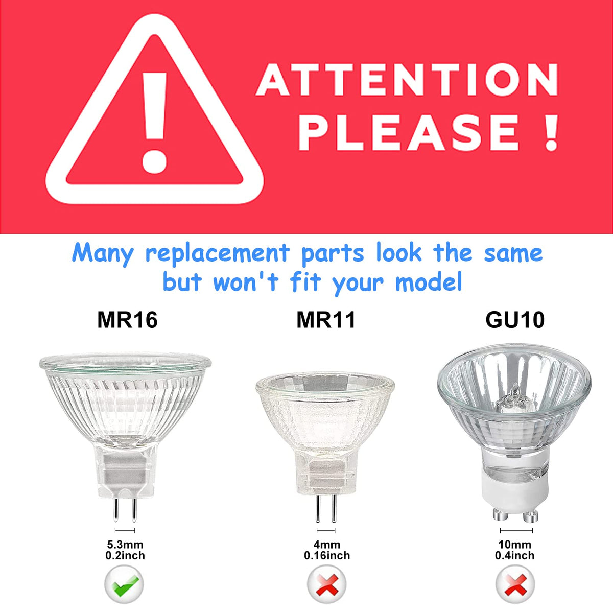 ETUOLMP MR16 Halogen Bulbs 12V 50W, Durable 6 Packs High Output Halogen Light Bulbs 2 pin GU5.3 Base for Landscape Lights, Track Lights, Ceiling Lights, Desk Lamps, Dimmable, 2700K Warm White
