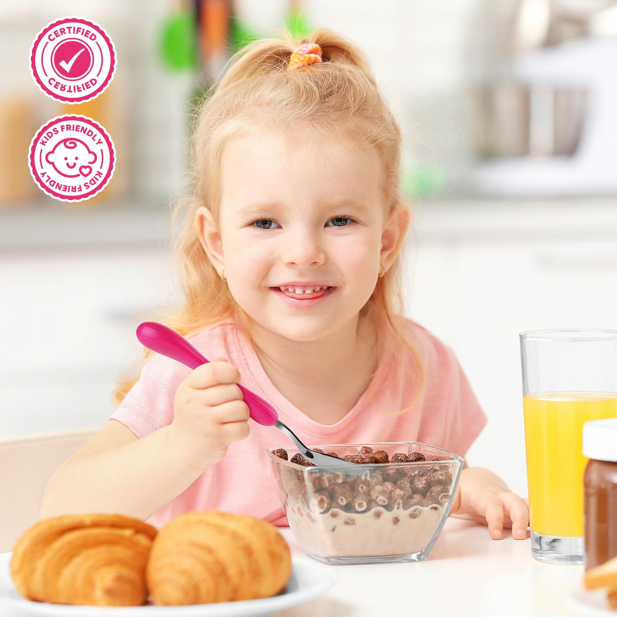 Lehoo Castle Stainless Steel Toddler Cutlery Set, 6-Piece Dinosaur Design