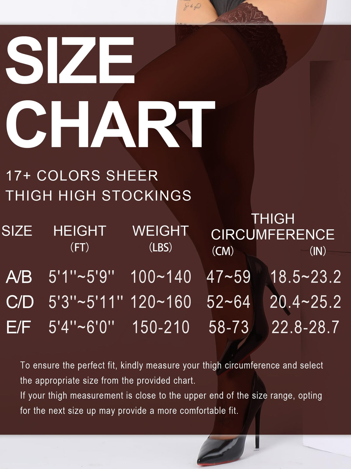 DancMolly Silky Thigh High Stockings, with 6+ Colors Sheer Silicone Lace Top Pantyhose for Women